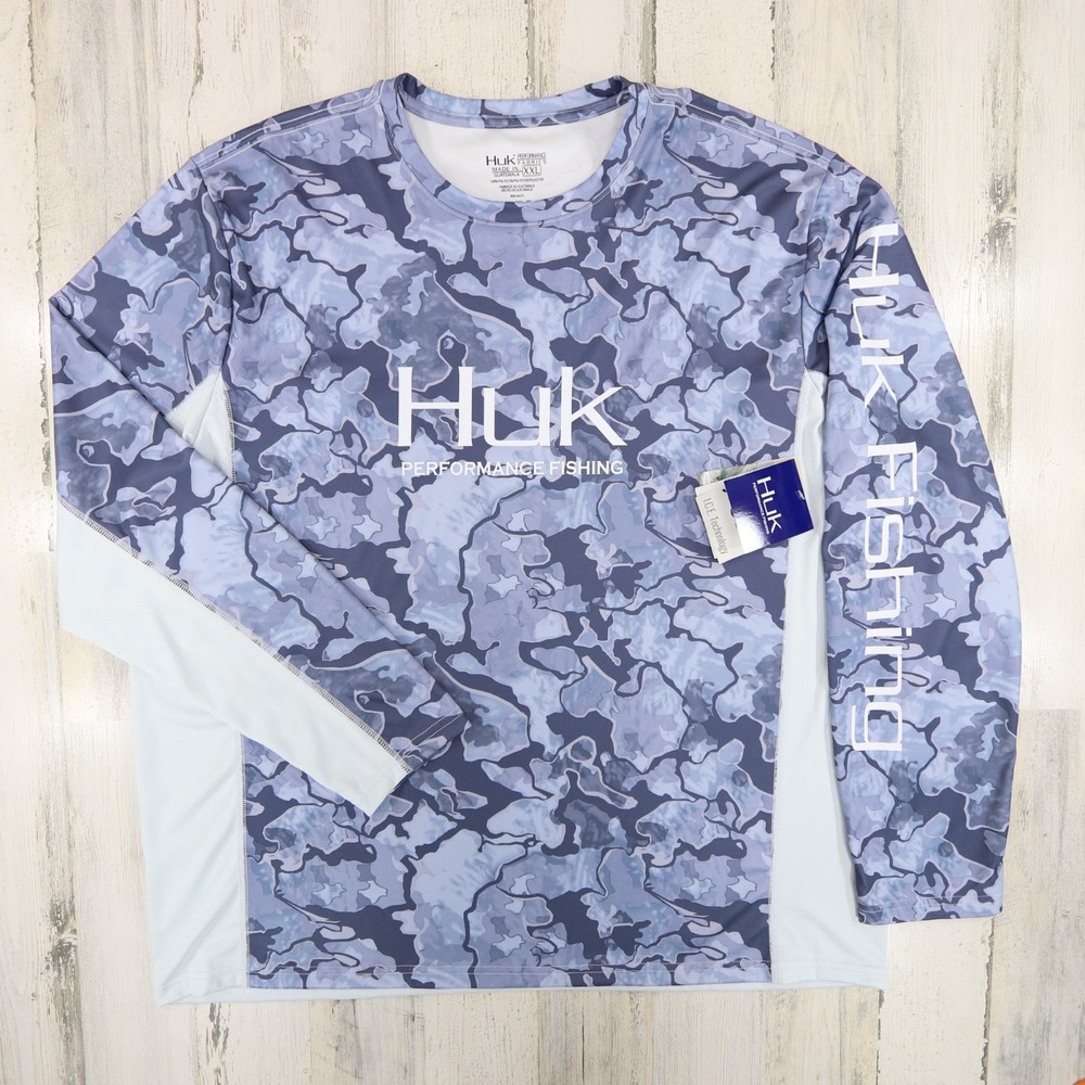 NEW Huk Shirt Mens 2XL Icon X Performance Camo Long Sleeve Angler Fishing